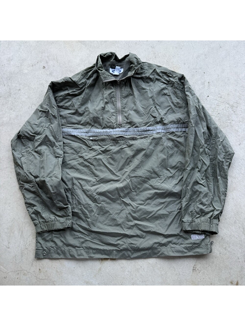 Vintage Old Navy Anorak Jacket Mens L/XL Nylon 1/4 Zip Utility